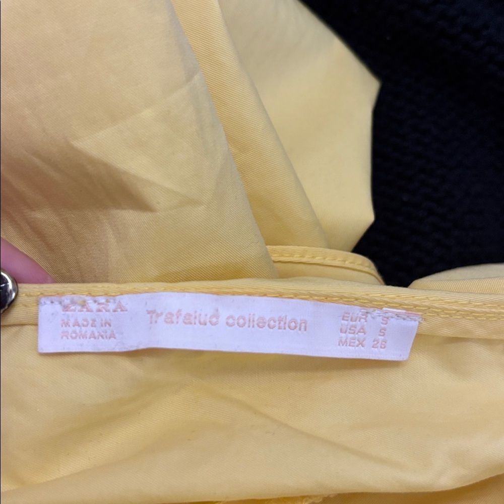 Zara Yellow Backless Ruffle Dress, S - Picture 10 of 11
